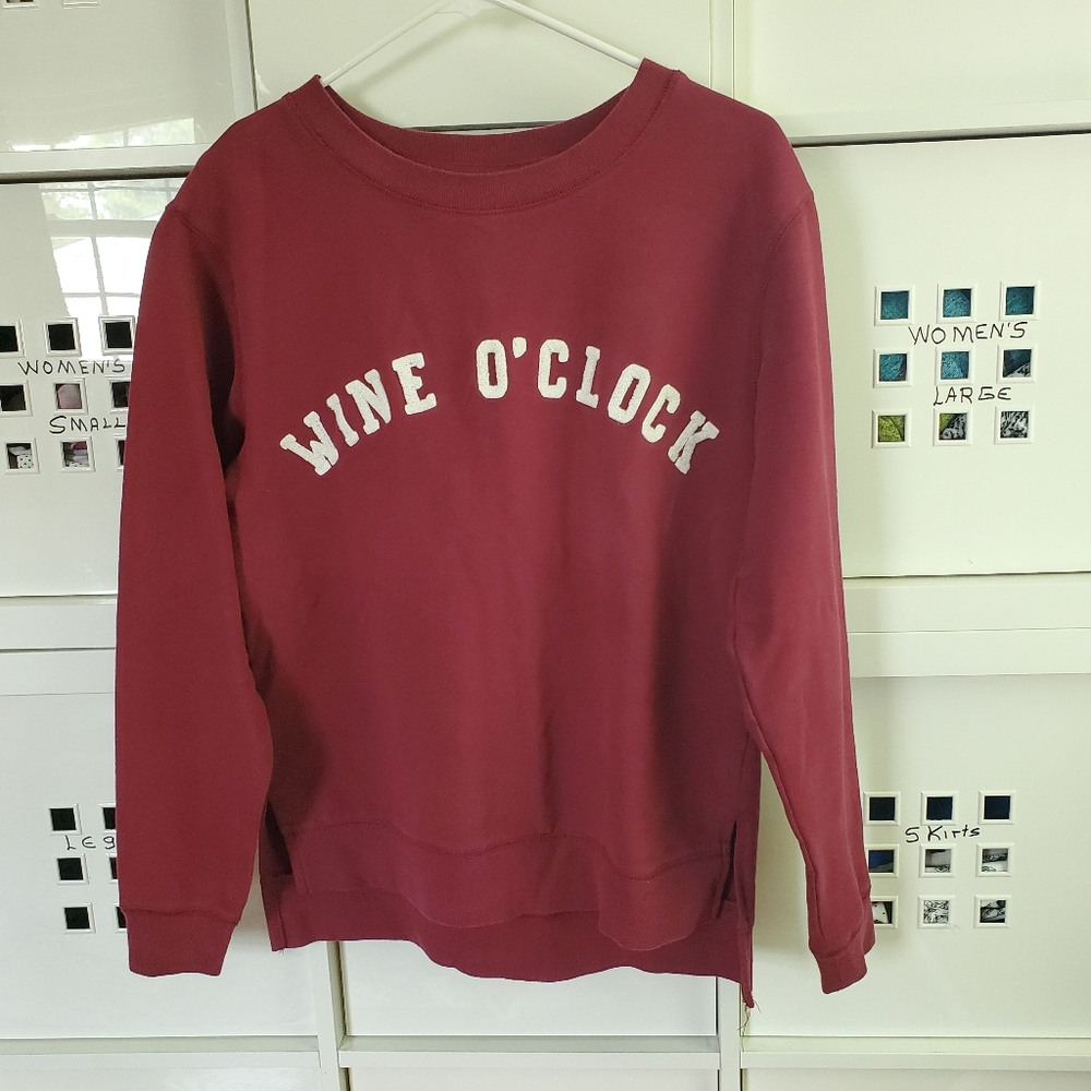 GREEN TEA Burgandy‎ Women’s Long Sleeve Top Size Small